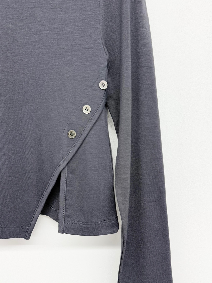 TOOGOOD韓國直郵㊣女士新款推薦熱賣休閑職業人氣長袖T恤紐扣TOOGOOD長袖T恤