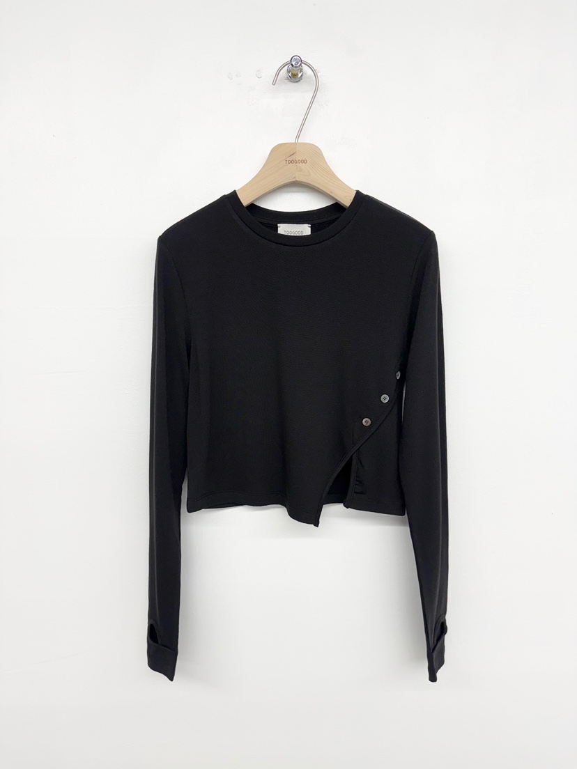 TOOGOOD韓國直郵㊣女士新款推薦熱賣休閑職業人氣長袖T恤紐扣TOOGOOD長袖T恤圖色4