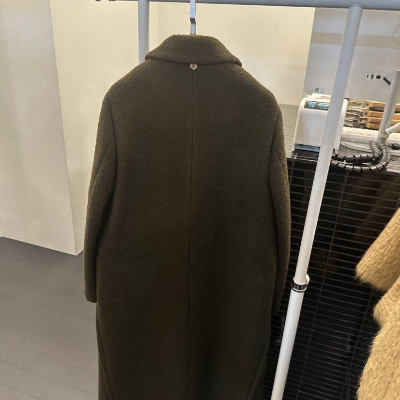 EGG韓國直郵㊣女士新品人氣推薦25秋冬時尚熱賣中長款大衣羊駝EGG-訂貨周期長中長款大衣