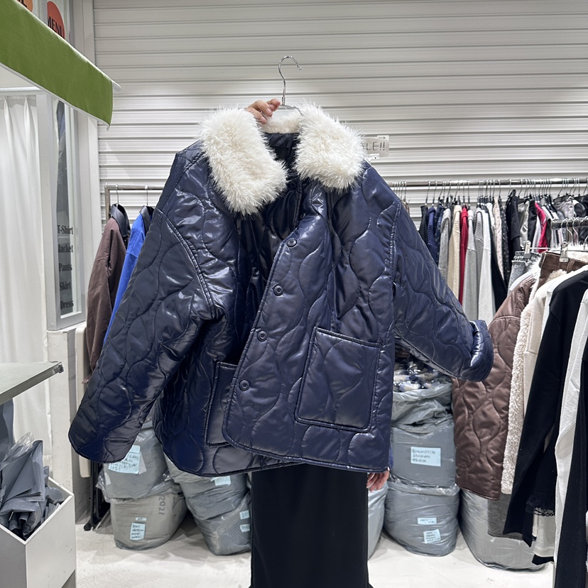 BRICKLANE東大門㊣直郵女士新款人氣時尚職業短款棉服絎縫棉BRICKLANE短款棉服圖色2