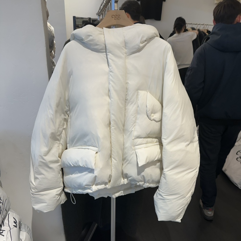 EGG韓國代購㊣女裝新款時尚25秋冬推薦人氣休閑短款羽絨服填充EGG-訂貨周期長短款羽絨服圖色1