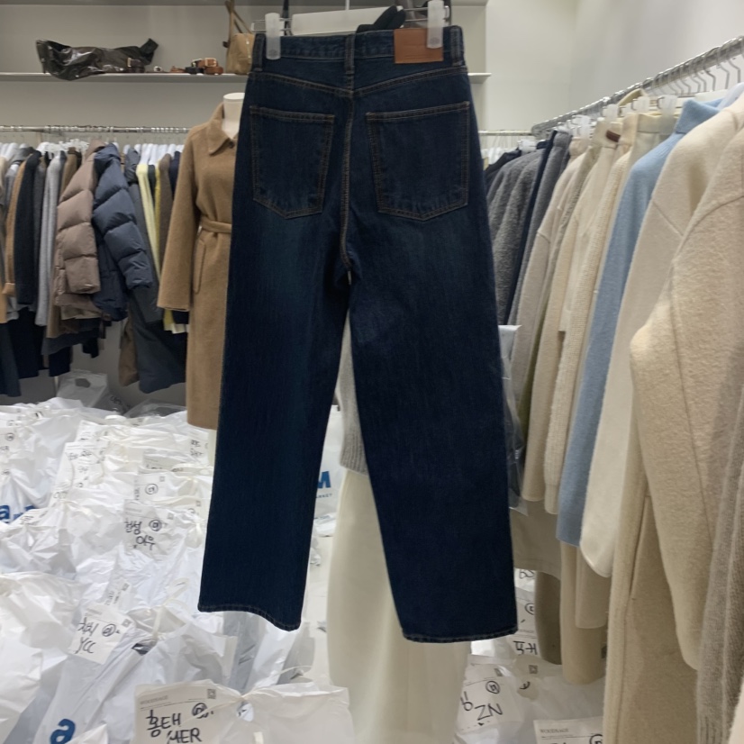 WOOD SAGE韓國直郵㊣女士新款推薦休閑熱賣時尚職業牛仔褲WOOD SAGE牛仔褲