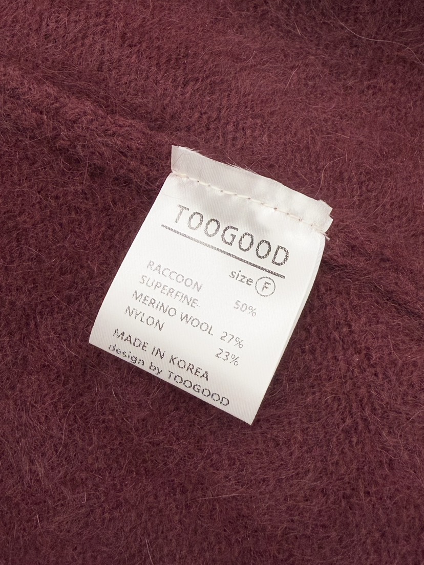 TOOGOOD韓國直郵㊣女裝新品熱賣休閑時尚人氣針織衫V領浣熊TOOGOOD針織衫