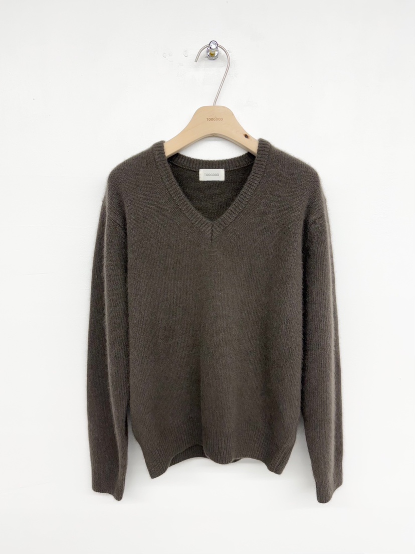 TOOGOOD韓國直郵㊣女裝新品熱賣休閑時尚人氣針織衫V領浣熊TOOGOOD針織衫圖色2