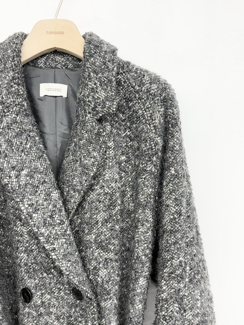 TOOGOOD東大門㊣實拍女裝新款職業25秋冬推薦中長款大衣含腰帶TOOGOOD中長款大衣