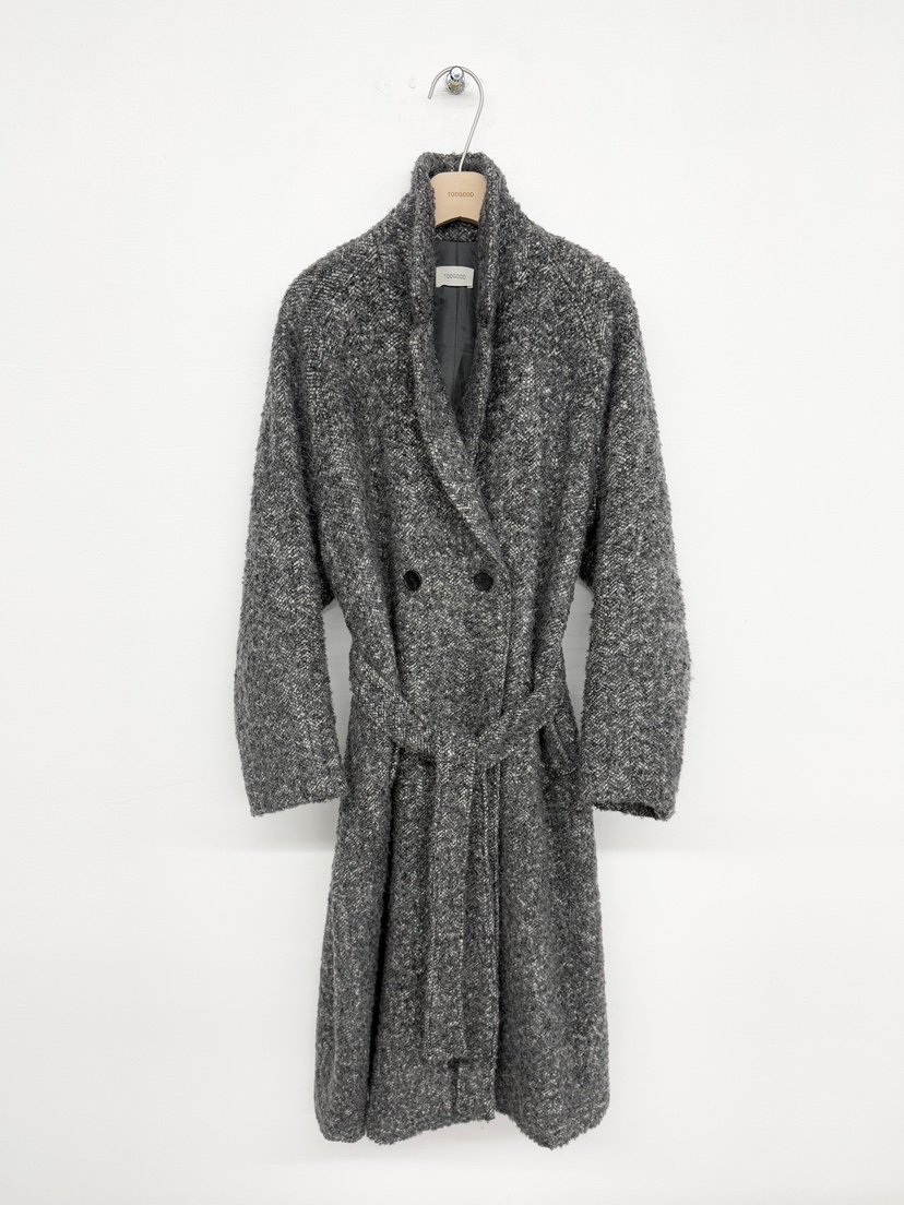 TOOGOOD東大門㊣實拍女裝新款職業25秋冬推薦中長款大衣含腰帶TOOGOOD中長款大衣圖色1