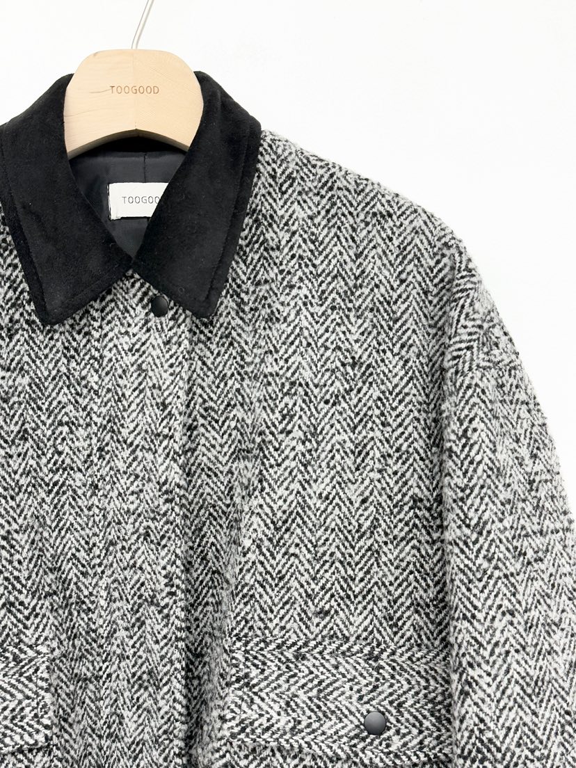 TOOGOOD東大門㊣直郵女裝新品職業25秋冬推薦熱賣夾克人字紋TOOGOOD夾克