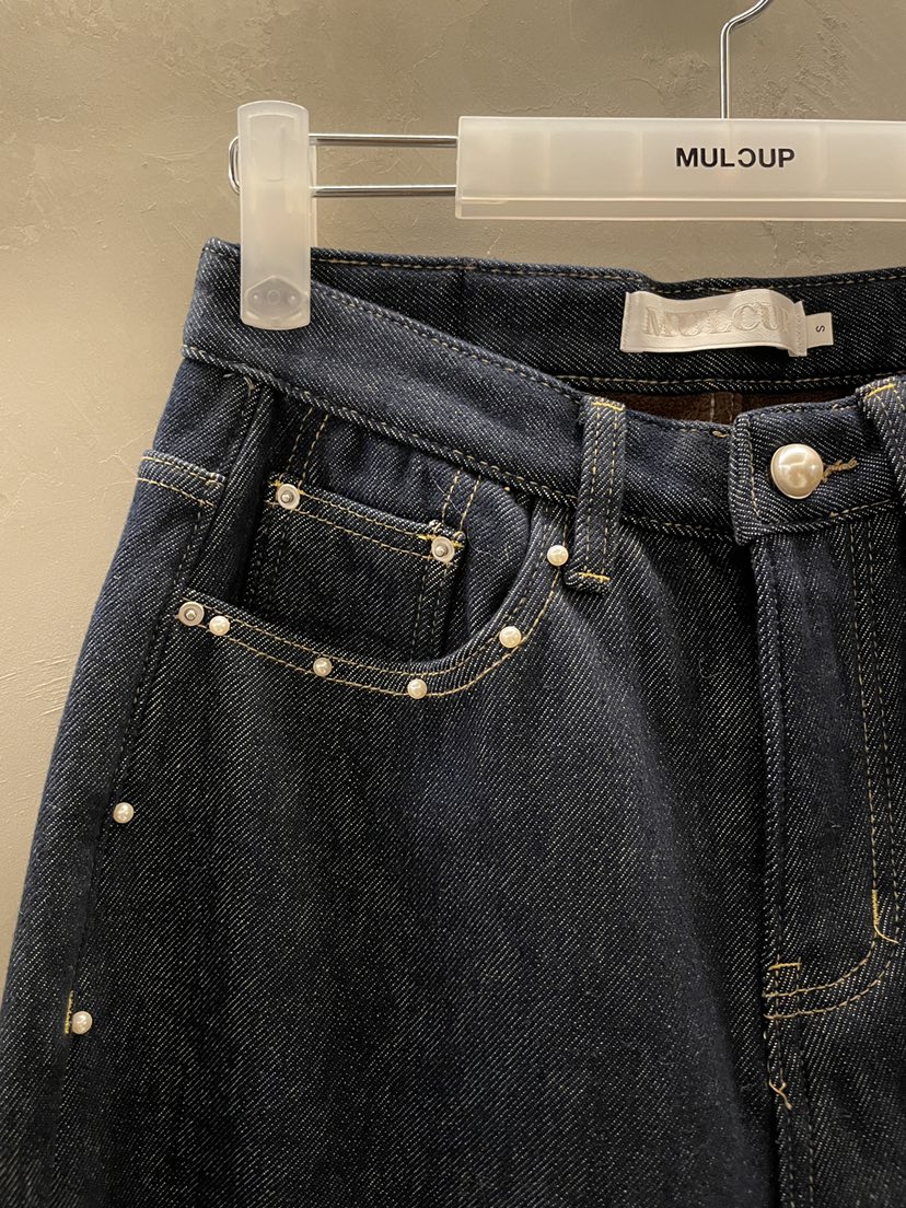 MULCUP東大門㊣實拍女士新品25秋冬休閑人氣職業牛仔褲加絨MULCUP牛仔褲