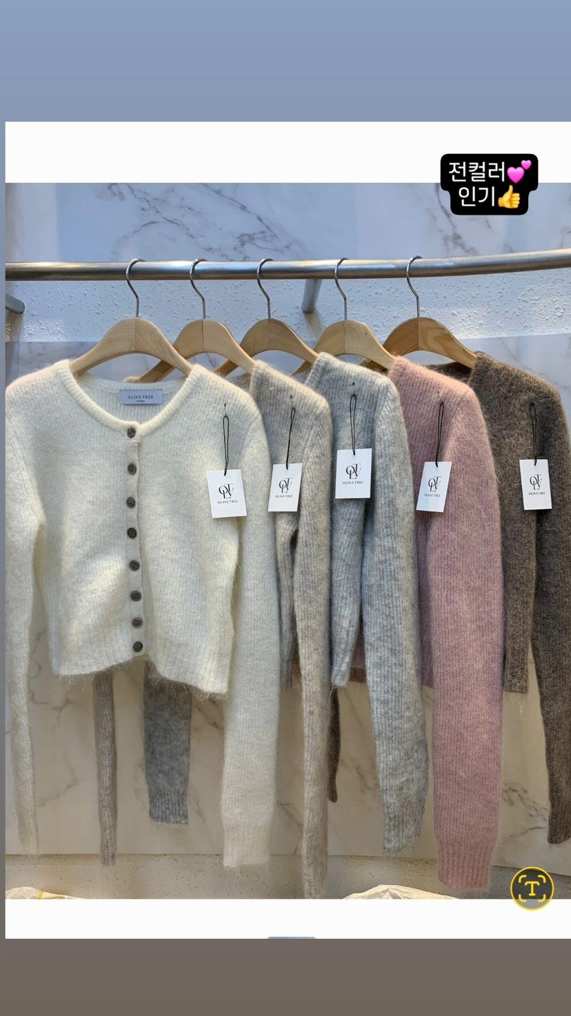 OLIVE TrEE東大門㊣代購女士新品休閑熱賣人氣針織衫馬海毛OLIVE TrEE針織衫圖色3左三色