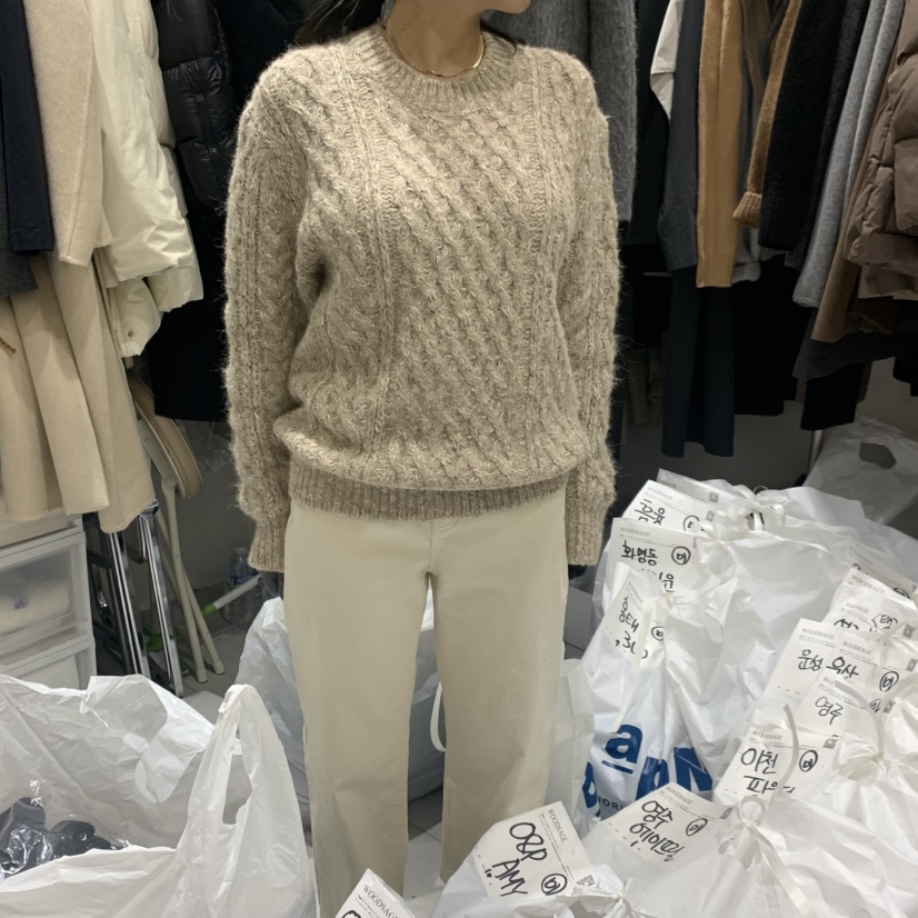 WOOD SAGE韓國直郵㊣女士新款休閑熱賣時尚推薦25秋冬毛衣WOOD SAGE毛衣圖色1