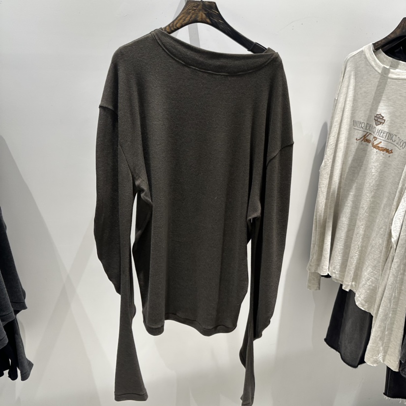 JANE BIRKIN韓國直郵㊣女裝新品熱賣25秋冬休閑時尚長袖T恤JANE BIRKIN設計師品牌長袖T恤圖色1墨綠