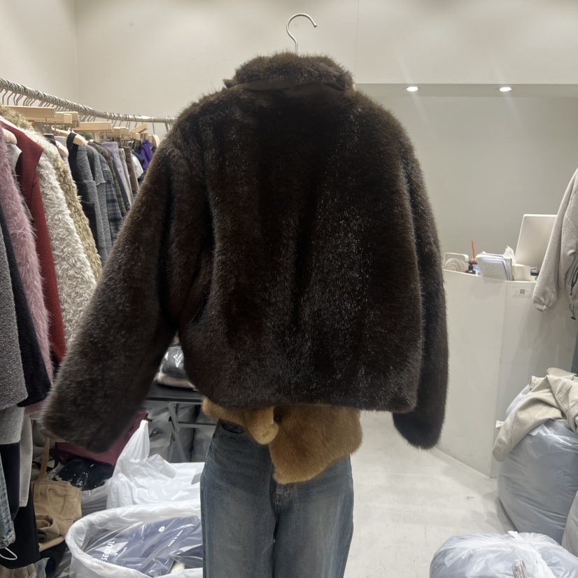 FRE韓國代購㊣女裝新品職業人氣25秋冬推薦熱賣時尚短款大衣FRE短款大衣