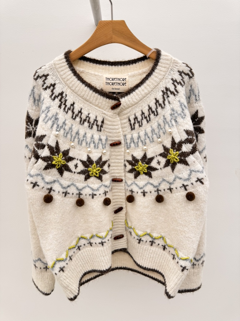 THORE韓國代購㊣女裝新款時尚人氣職業熱賣休閑推薦25秋冬針織衫THORE針織衫圖色1