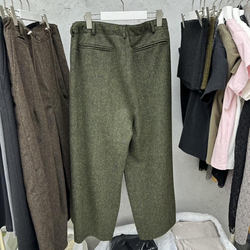 SIXTEEN韓國代購㊣女士新款熱賣25秋冬推薦休閑休閑褲粗花呢SIXTEEN休閑褲