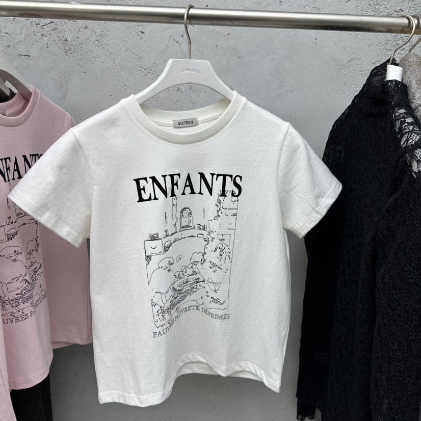 SIXTEEN東大門㊣代購女裝新品熱賣25秋冬休閑推薦職業人氣T恤SIXTEENT恤圖色1