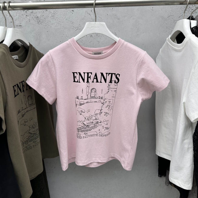 SIXTEEN東大門㊣代購女裝新品熱賣25秋冬休閑推薦職業人氣T恤SIXTEENT恤圖色2