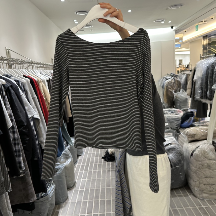 VIVE東大門㊣實拍女士新品推薦時尚25秋冬長袖T恤安哥拉羊毛VIVE長袖T恤圖色2