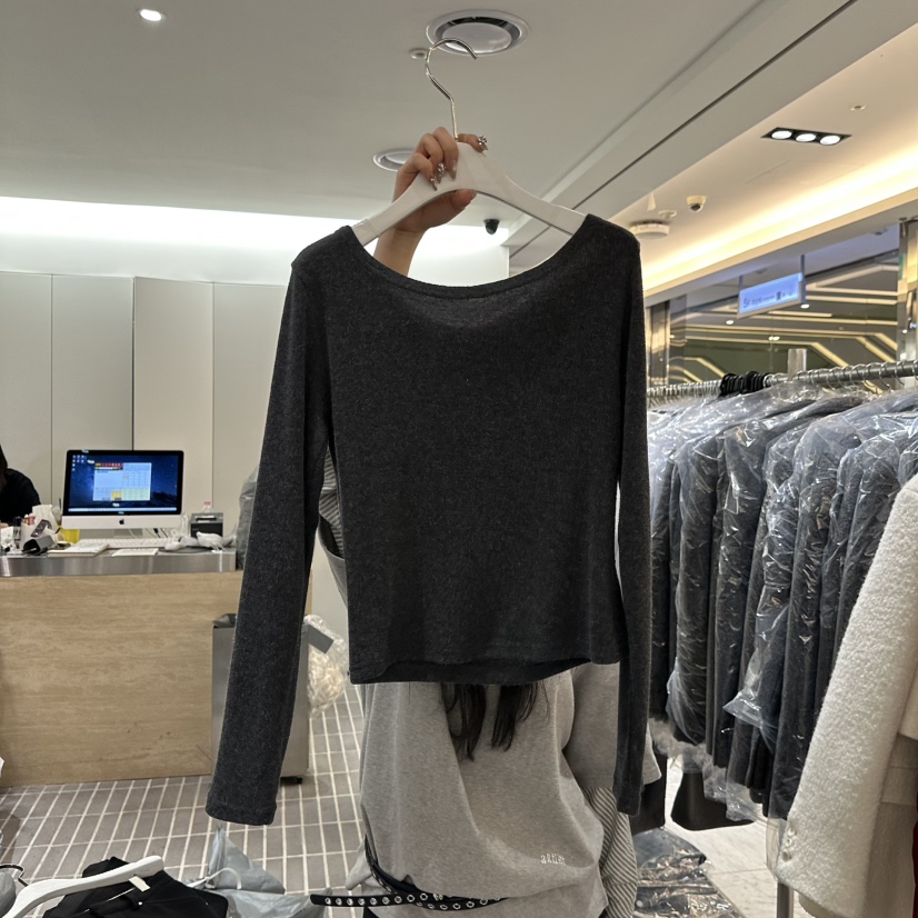 VIVE東大門㊣實拍女士新品推薦時尚25秋冬長袖T恤安哥拉羊毛VIVE長袖T恤圖色3