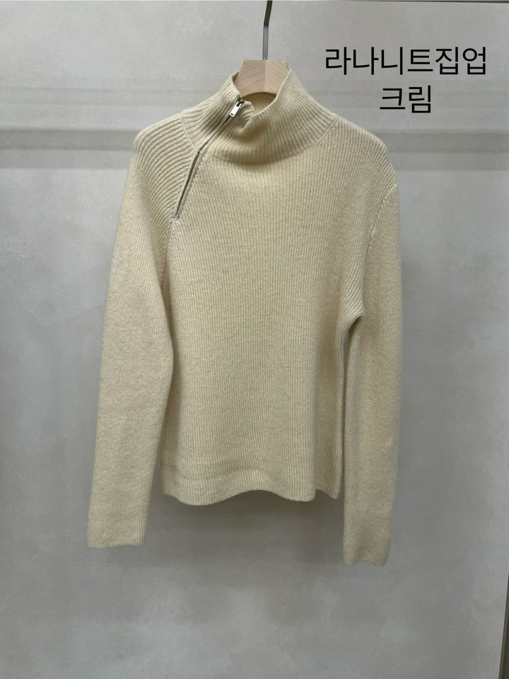 LAKE-A東大門㊣實拍女士新品職業休閑推薦人氣時尚針織衫拉鏈Lake side針織衫圖色1