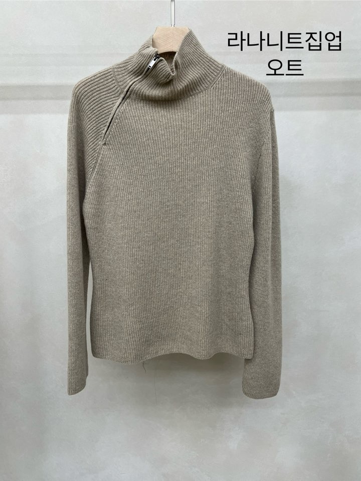 LAKE-A東大門㊣實拍女士新品職業休閑推薦人氣時尚針織衫拉鏈Lake side針織衫圖色2