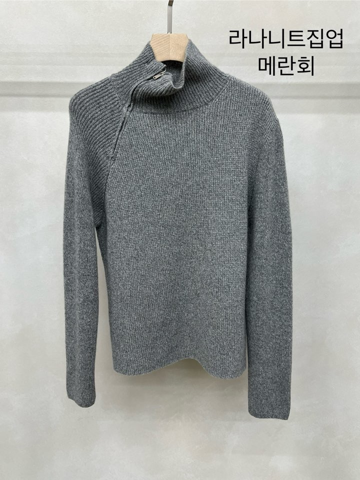 LAKE-A東大門㊣實拍女士新品職業休閑推薦人氣時尚針織衫拉鏈Lake side針織衫圖色3