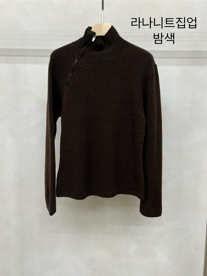 LAKE-A東大門㊣實拍女士新品職業休閑推薦人氣時尚針織衫拉鏈Lake side針織衫圖色5