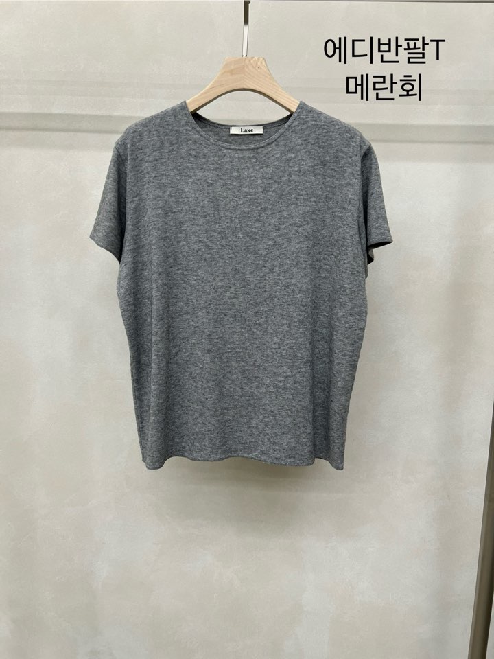 LAKE-A韓國代購㊣女裝新款人氣熱賣職業25秋冬休閑推薦T恤Lake sideT恤圖色2