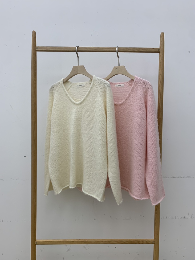 B_GARDER韓國代購㊣女裝新品推薦25秋冬休閑人氣時尚針織衫V領B.GARDER針織衫