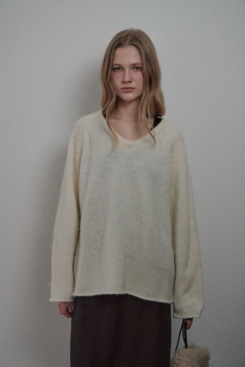 B_GARDER韓國代購㊣女裝新品推薦25秋冬休閑人氣時尚針織衫V領B.GARDER針織衫