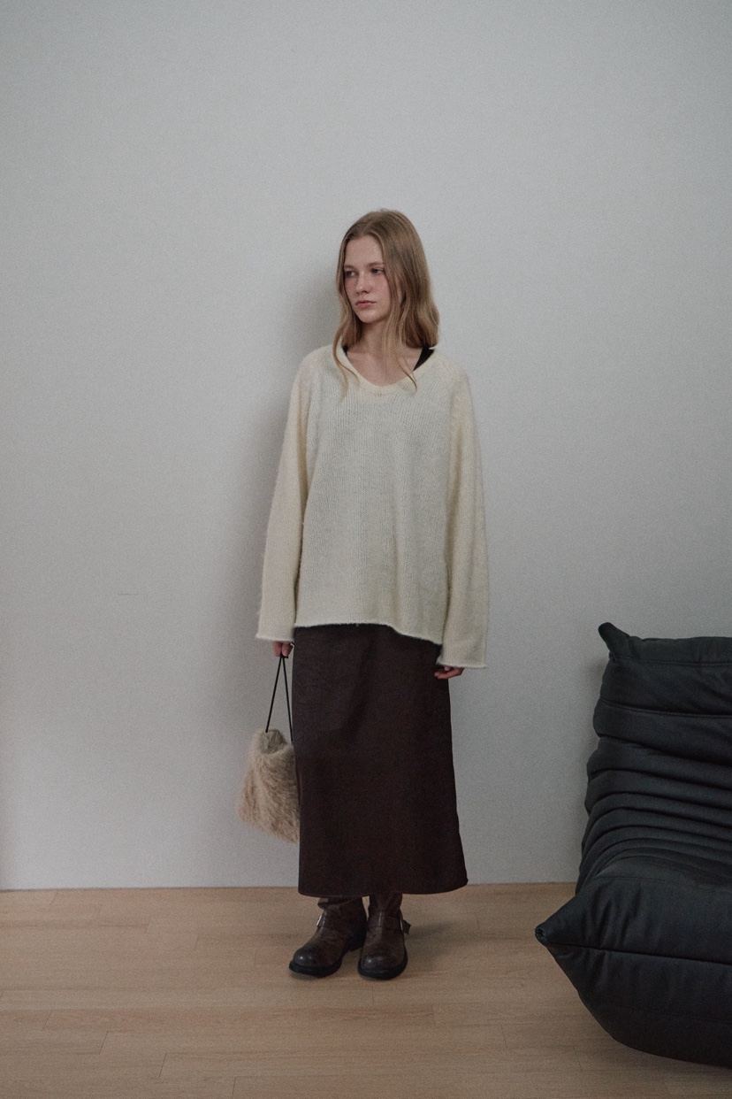 B_GARDER韓國代購㊣女裝新品推薦25秋冬休閑人氣時尚針織衫V領B.GARDER針織衫