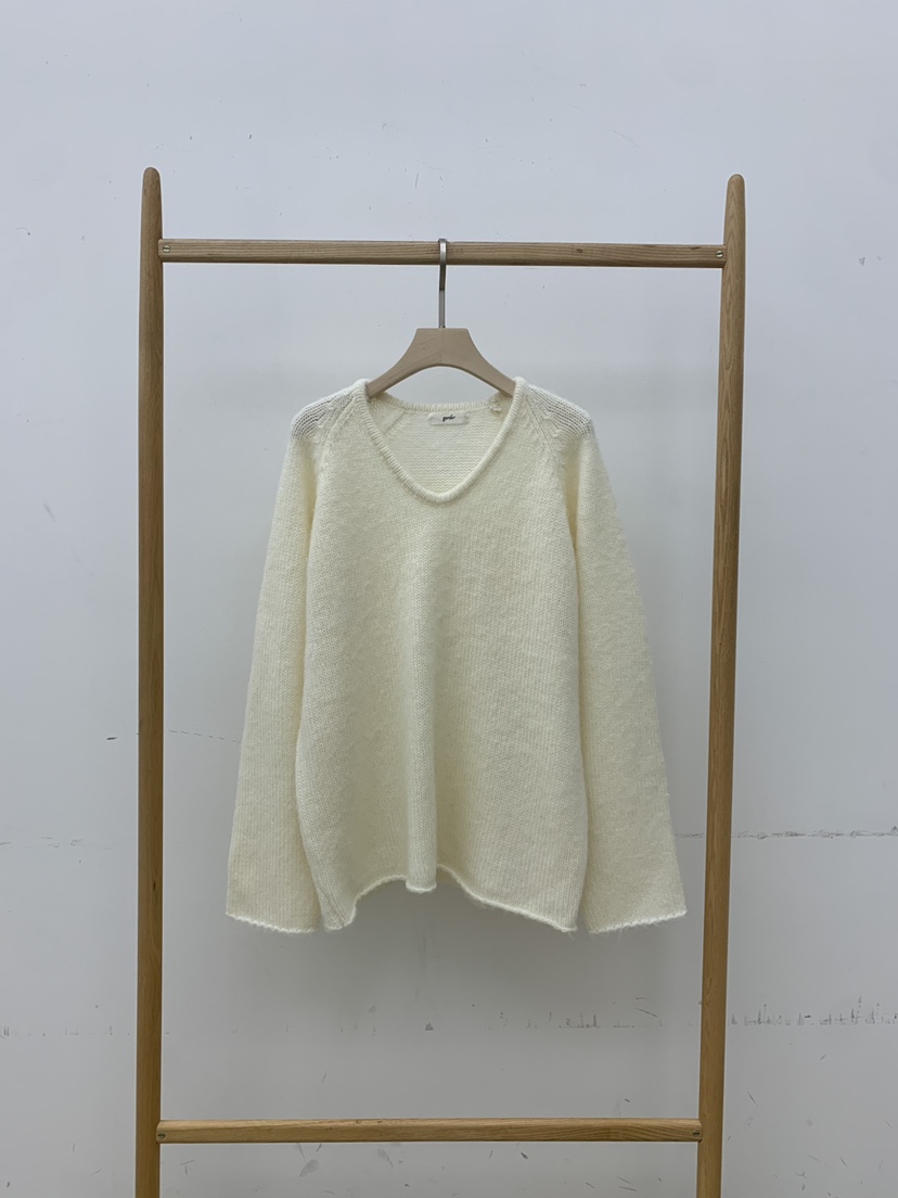 B_GARDER韓國代購㊣女裝新品推薦25秋冬休閑人氣時尚針織衫V領B.GARDER針織衫圖色1