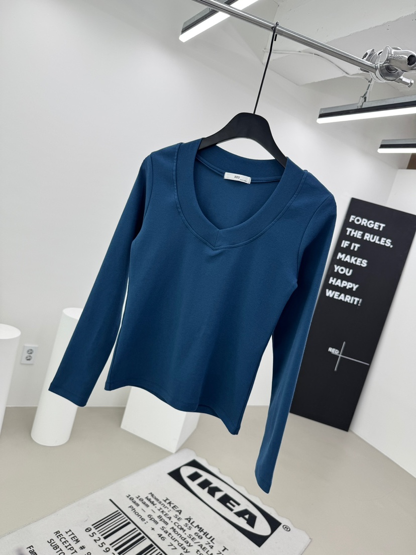 RED-A韓國代購㊣女裝新款推薦25秋冬休閑人氣熱賣時尚長袖T恤RED-A長袖T恤圖色2