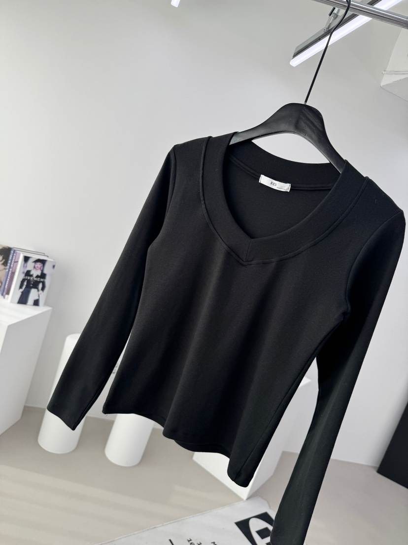 RED-A韓國代購㊣女裝新款推薦25秋冬休閑人氣熱賣時尚長袖T恤RED-A長袖T恤圖色4