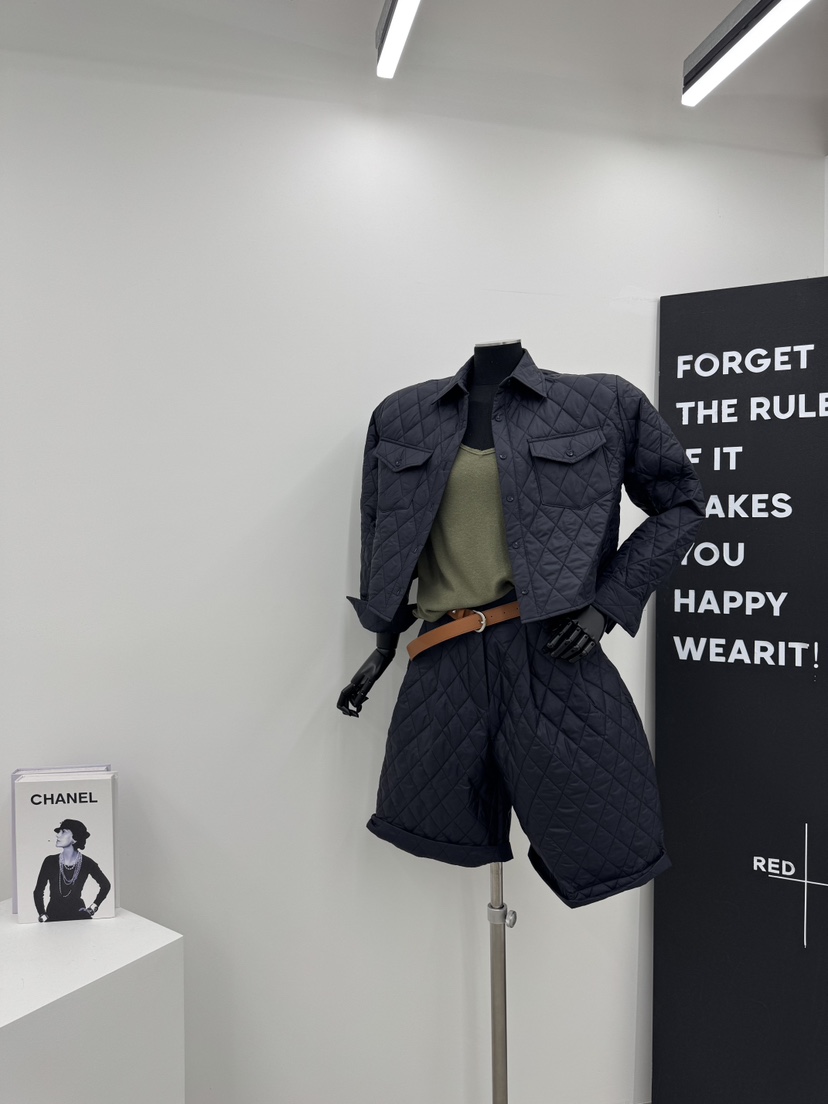 RED-A東大門㊣實拍女士新款25秋冬職業休閑短褲不含腰帶絎縫RED-A短褲圖色2