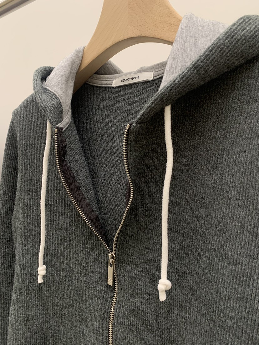 LEGACY BONE東大門㊣直郵女士新品25秋冬衛衣連帽拉鏈衫羊毛LEGACY BONE衛衣