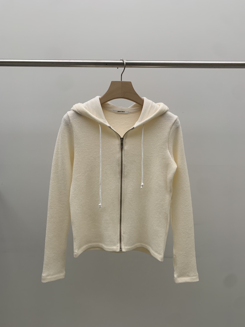 LEGACY BONE東大門㊣直郵女士新品25秋冬衛衣連帽拉鏈衫羊毛LEGACY BONE衛衣圖色1