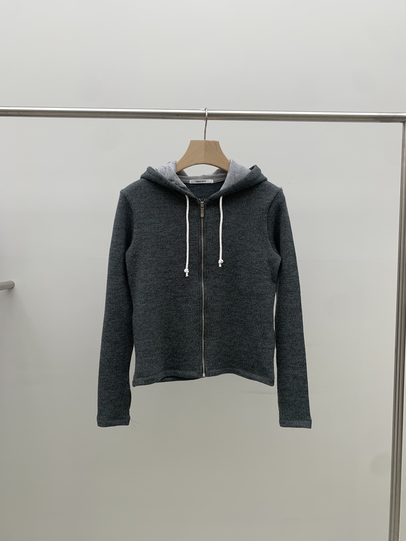 LEGACY BONE東大門㊣直郵女士新品25秋冬衛衣連帽拉鏈衫羊毛LEGACY BONE衛衣圖色3