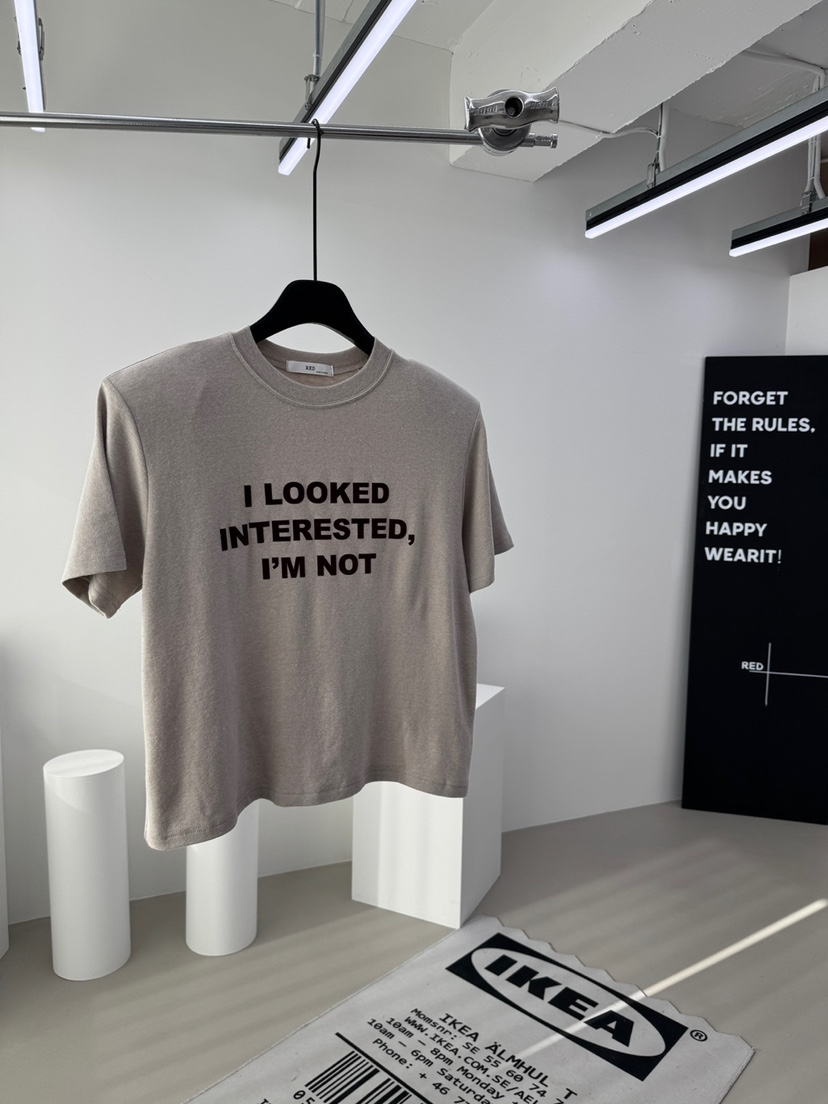 RED-A東大門㊣實拍女裝新品熱賣25秋冬時尚休閑推薦職業T恤RED-AT恤圖色1