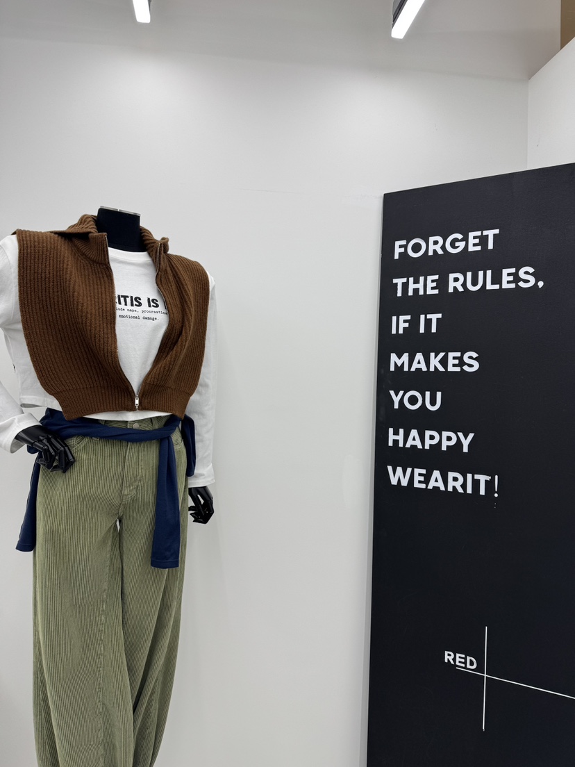 RED-A東大門㊣直郵女裝新款25秋冬人氣針織衫拉鏈保暖連帽RED-A針織衫