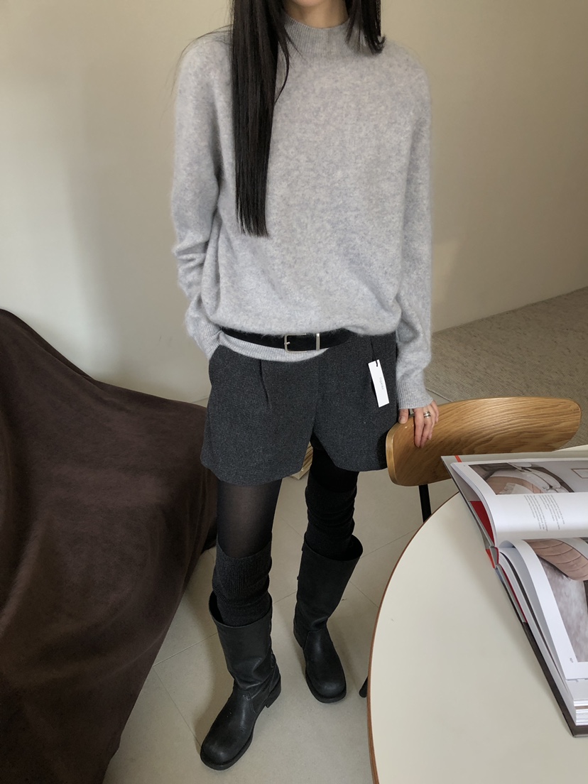 B_GARDER東大門㊣直郵女裝新品人氣熱賣時尚短褲華夫格羊毛B.GARDER短褲