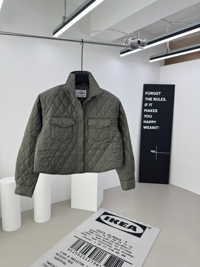 RED-A韓國代購㊣女裝新品休閑人氣時尚推薦25秋冬夾克絎縫RED-A夾克圖色1