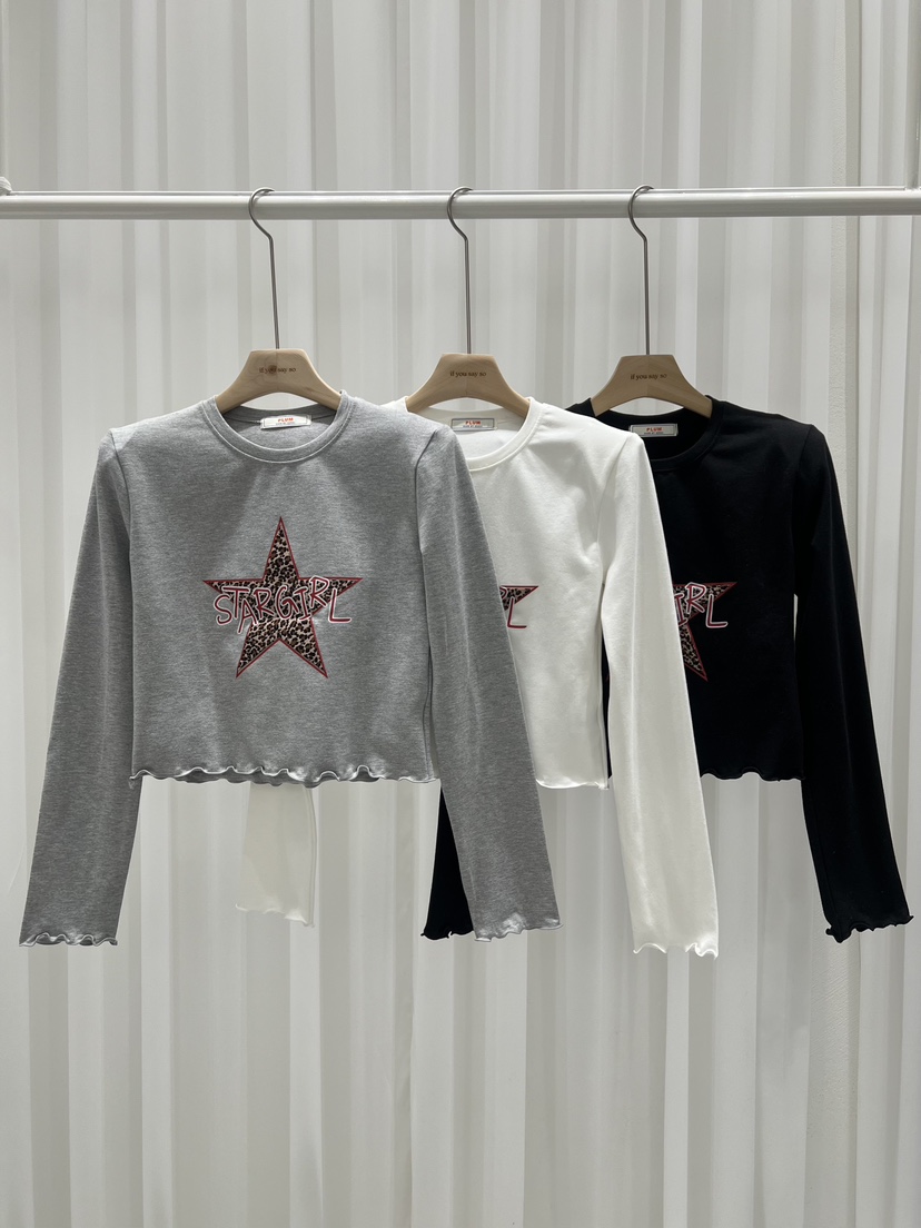 IF YOU SAY SO東大門㊣實拍女士新款休閑人氣推薦長袖T恤IF YOU SAY SO長袖T恤