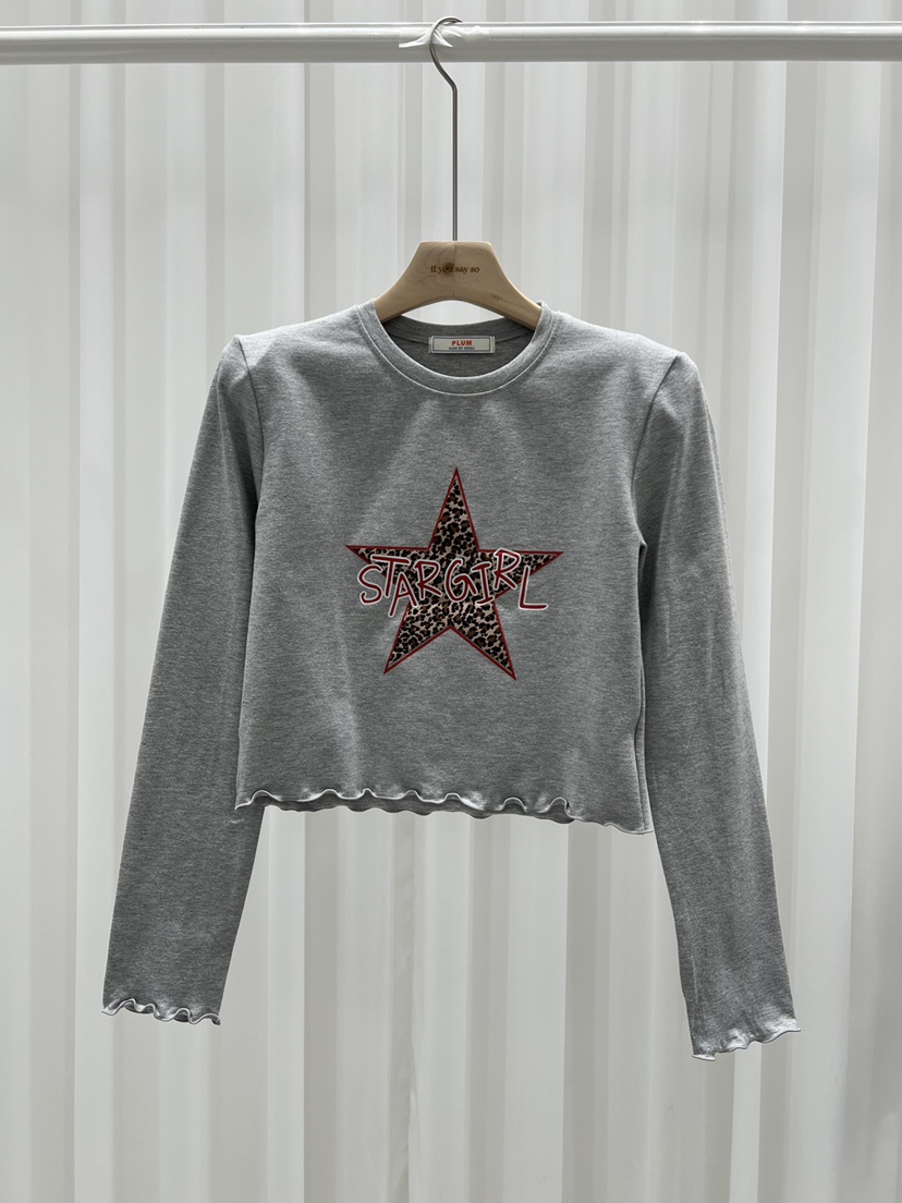 IF YOU SAY SO東大門㊣實拍女士新款休閑人氣推薦長袖T恤IF YOU SAY SO長袖T恤圖色2