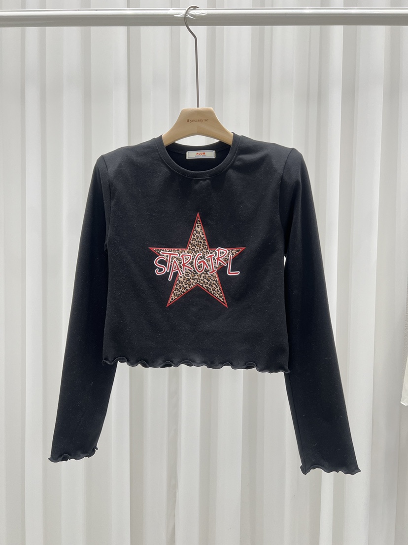 IF YOU SAY SO東大門㊣實拍女士新款休閑人氣推薦長袖T恤IF YOU SAY SO長袖T恤圖色3