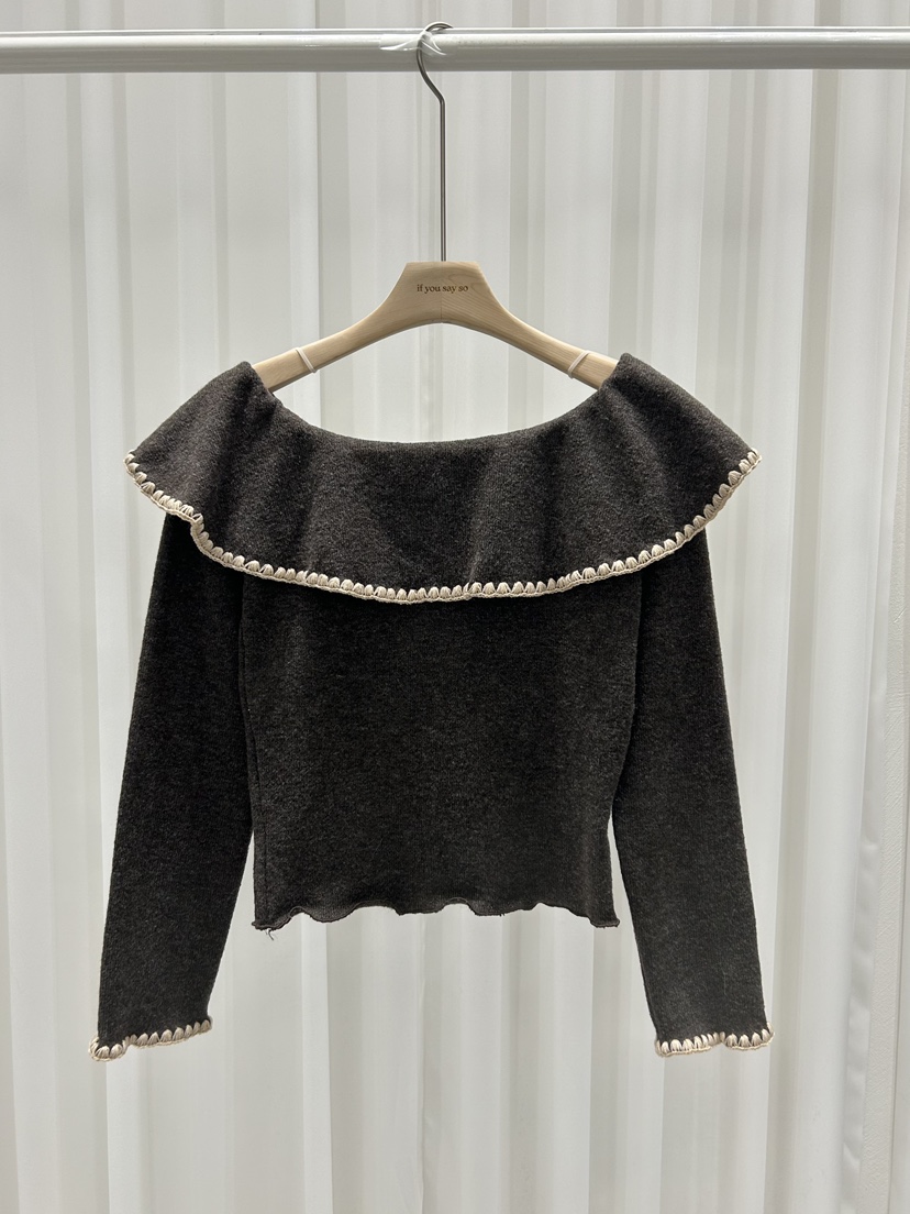 IF YOU SAY SO韓國直郵㊣女裝新品休閑25秋冬時尚針織衫IF YOU SAY SO針織衫圖色3