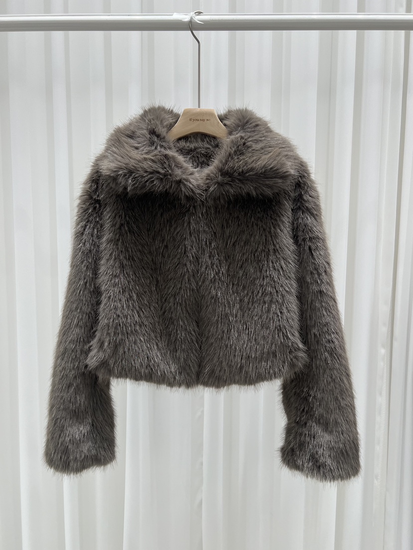 IF YOU SAY SO東大門㊣直郵女裝新款熱賣25秋冬短款大衣IF YOU SAY SO短款大衣圖色1