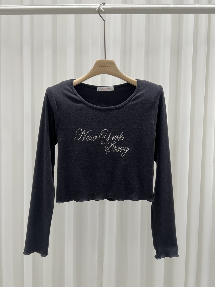 IF YOU SAY SO韓國代購㊣女士新品推薦熱賣25秋冬長袖T恤IF YOU SAY SO長袖T恤圖色2