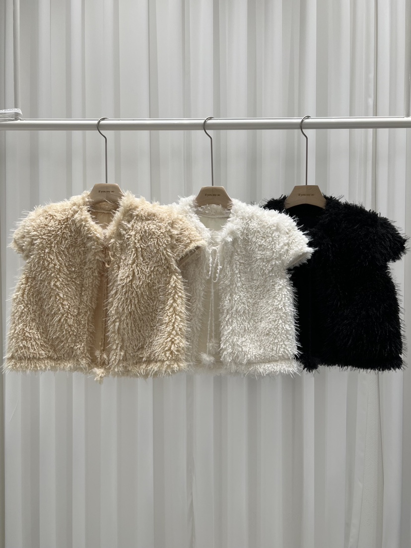 IF YOU SAY SO韓國代購㊣女裝新款人氣職業推薦時尚馬甲絨IF YOU SAY SO馬甲