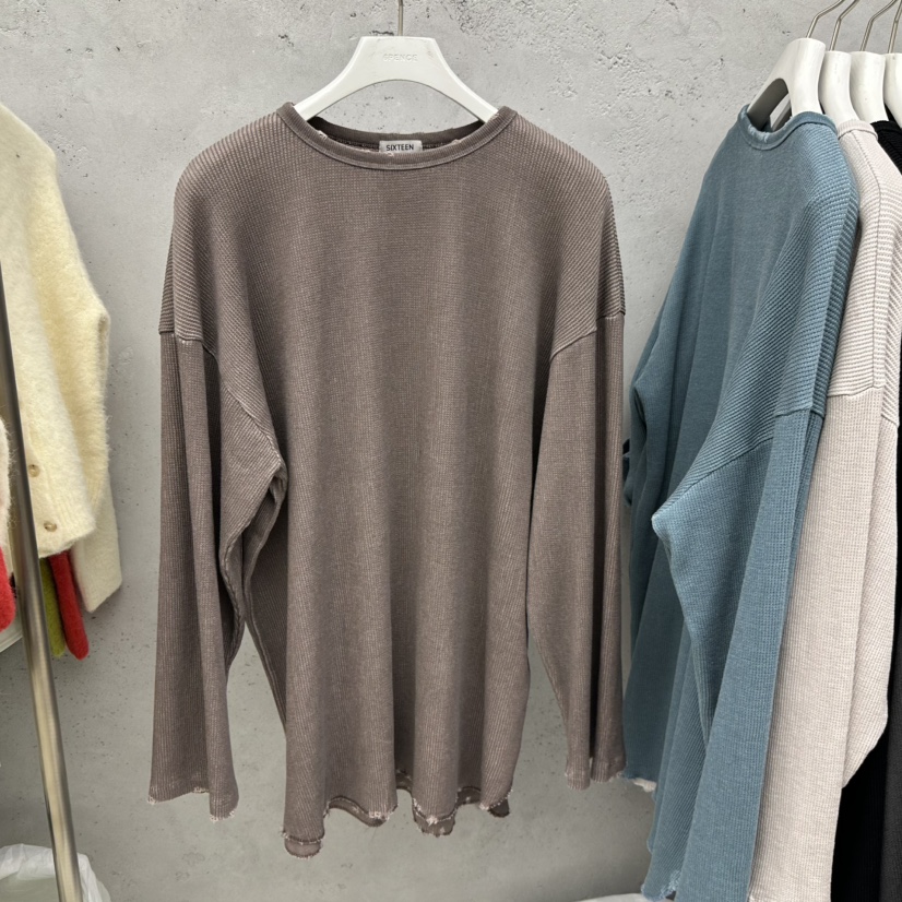 SIXTEEN東大門㊣直郵女裝新款職業推薦25秋冬熱賣時尚長袖T恤SIXTEEN長袖T恤圖色5
