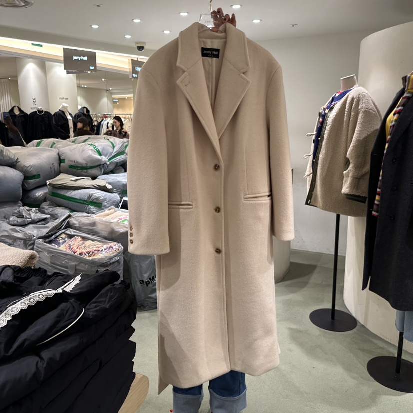 JERRY HALL-P東大門㊣實拍女士新款熱賣推薦25秋冬中長款大衣JERRY HALL中長款大衣圖色1